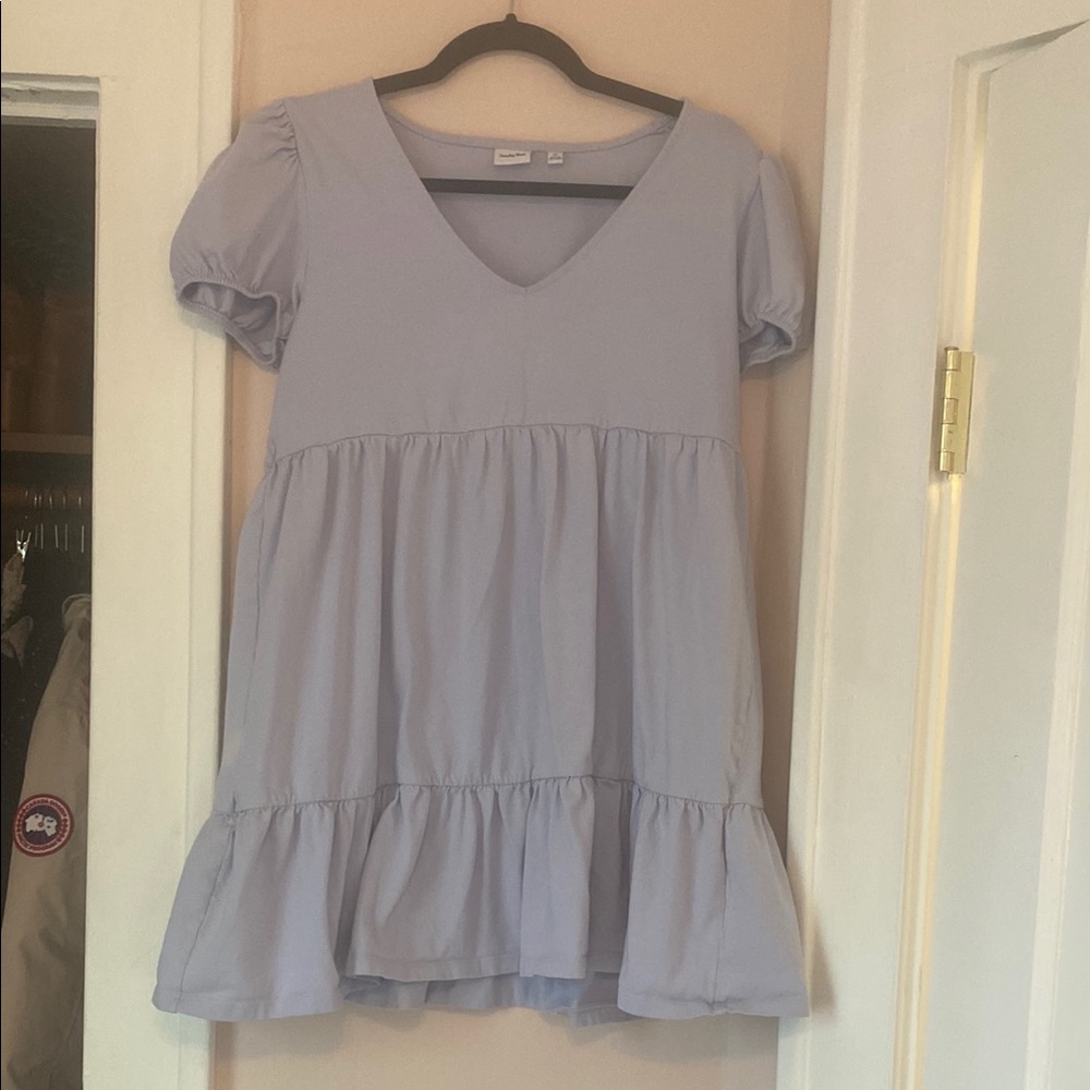 ARITZIA SUNDAY BEST LIGHT BLUE DRESS / SIZE MEDIUM